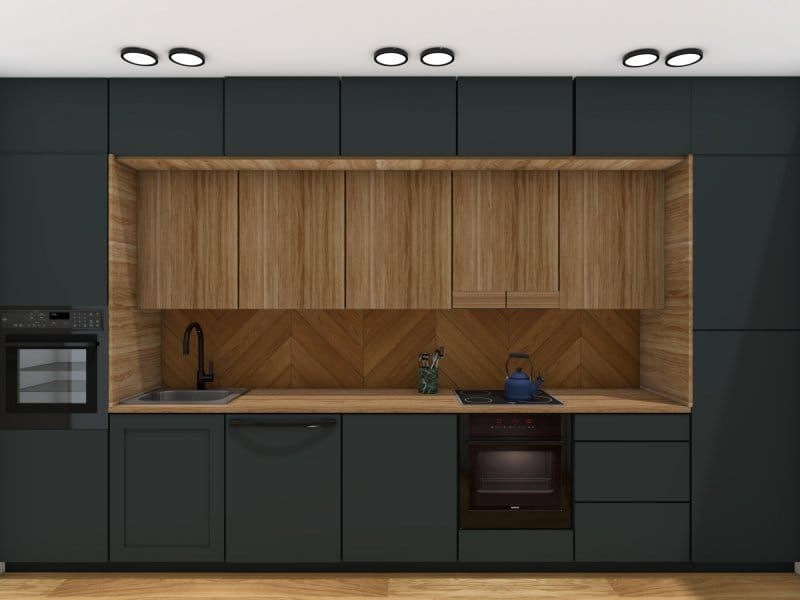 Single-line modular kitchen design