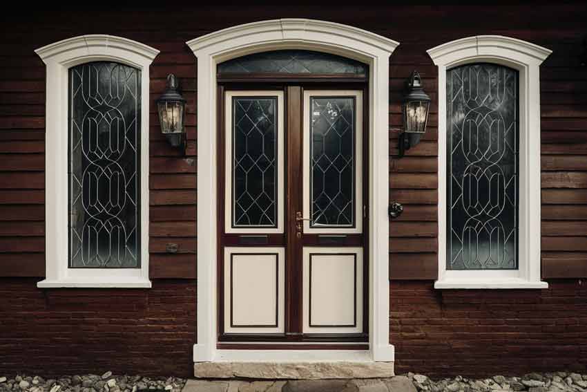 Modern window design with sleek frames and glass panels